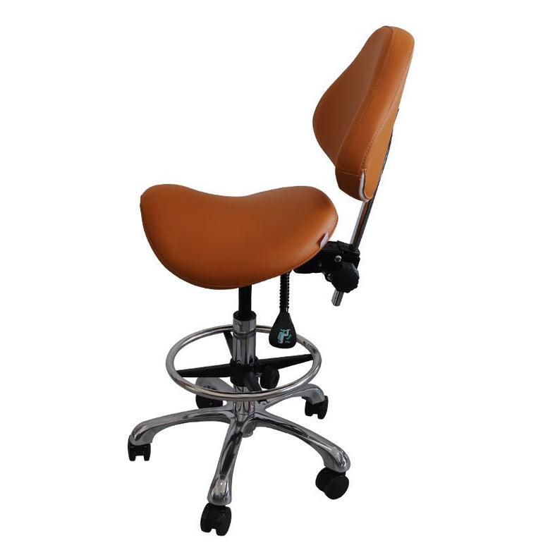 Ergonomic Comfortable Saddle Style Chair With Footrest & Backrest - Sit Healthier