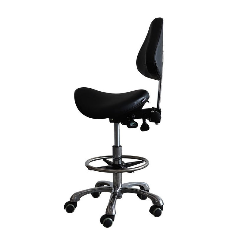 Ergonomic Comfortable Saddle Style Chair With Footrest & Backrest - Sit Healthier