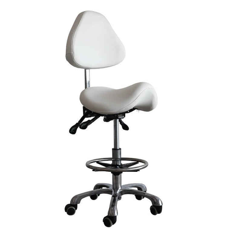 Ergonomic Comfortable Saddle Style Chair With Footrest & Backrest - Sit Healthier