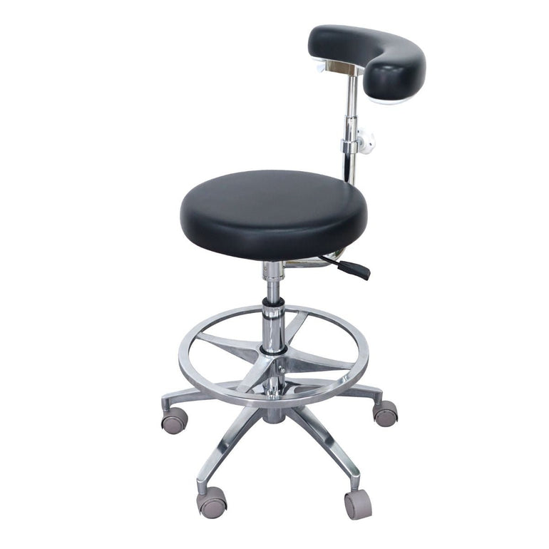 Ergonomic Dental Medical Stool with 360 Degree Rotation Armrest & Footrest - Sit Healthier