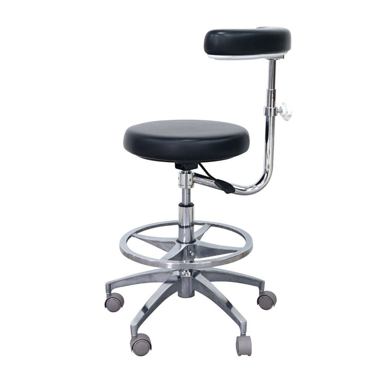 Ergonomic Dental Medical Stool with 360 Degree Rotation Armrest & Footrest - Sit Healthier