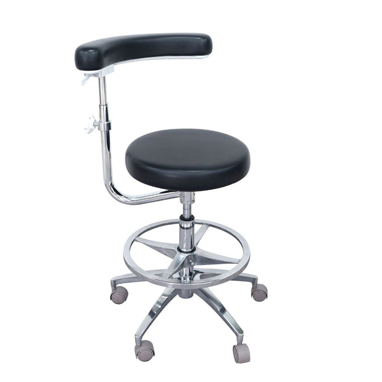 Ergonomic Dental Medical Stool with 360 Degree Rotation Armrest & Footrest - Sit Healthier