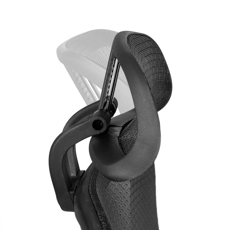 Ergonomic Mesh Office Chair with 2-to-1 Synchro-Tilt, Adjustable Headrest, Lumbar Support, and Adjustable Pivot Arms in Black - Sit Healthier