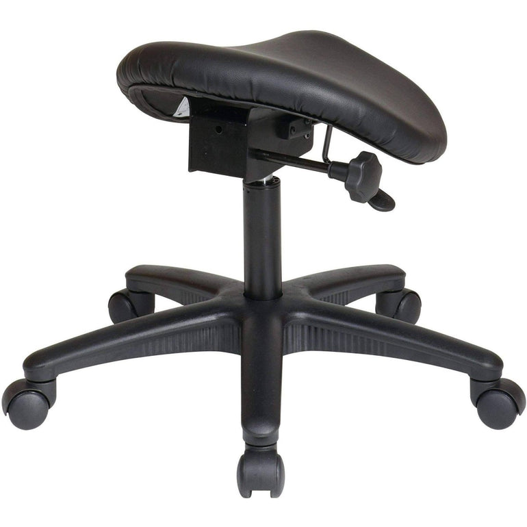 Ergonomic Pneumatic Backless Stool with Saddle Seat - Sit Healthier