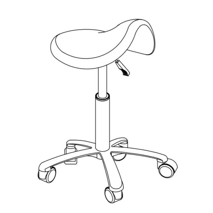 Ergonomic Pneumatic Height Adjustment Pony Saddle Shape Stool - Sit Healthier