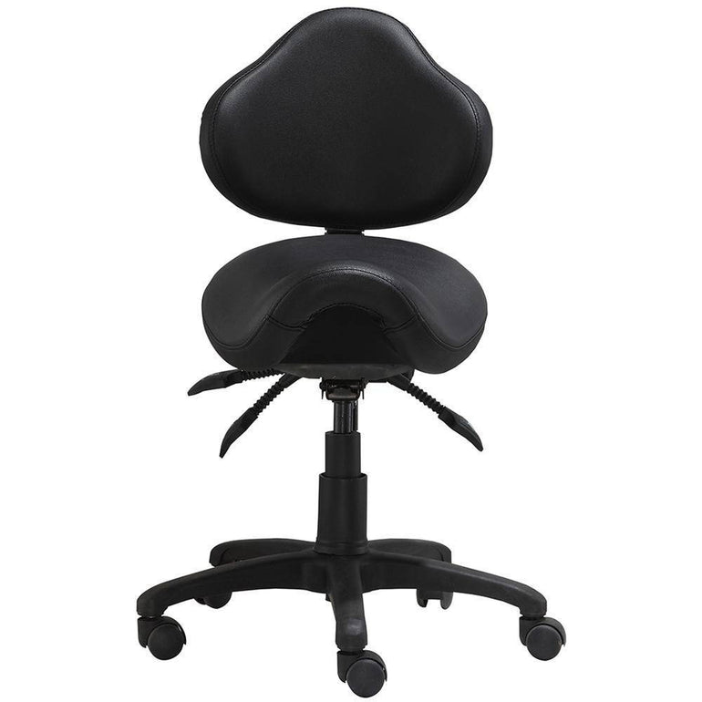 Ergonomic Saddle Stool with Adjustable Height and Backrest - Sit Healthier