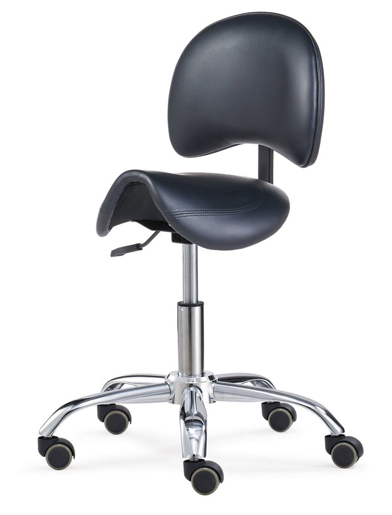 Ergonomic Saddle Stool With Backrest for Correct Posture - Sit Healthier