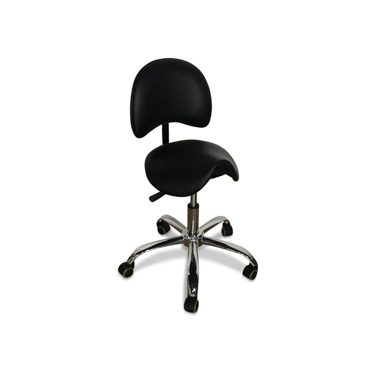 Ergonomic Saddle Stool With Backrest for Correct Posture - Sit Healthier