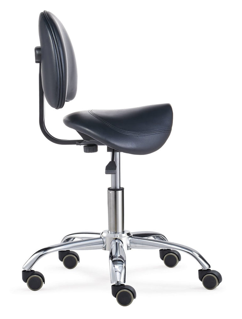Ergonomic Saddle Stool With Backrest for Correct Posture - Sit Healthier