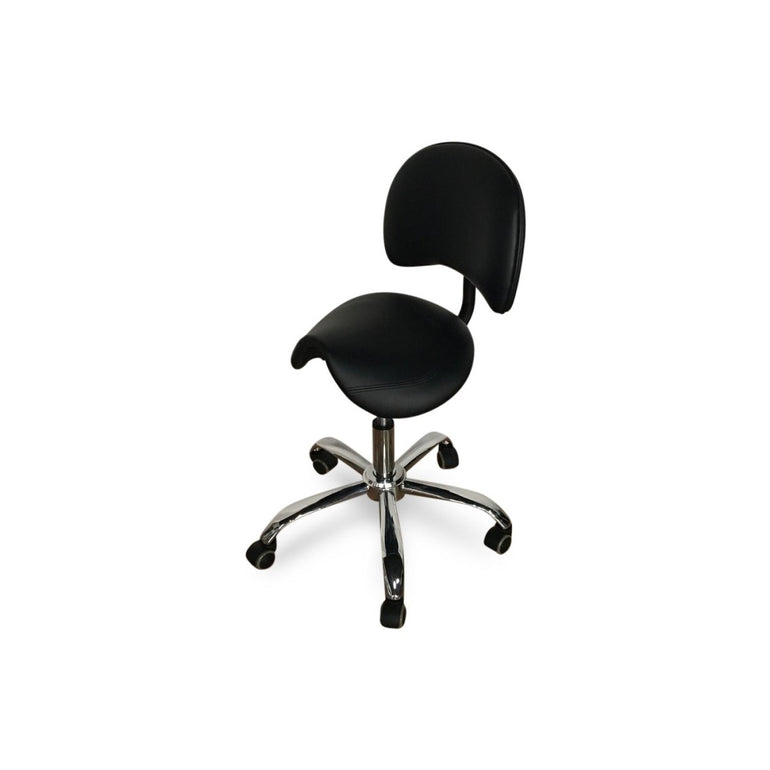 Ergonomic Saddle Stool With Backrest for Correct Posture - Sit Healthier