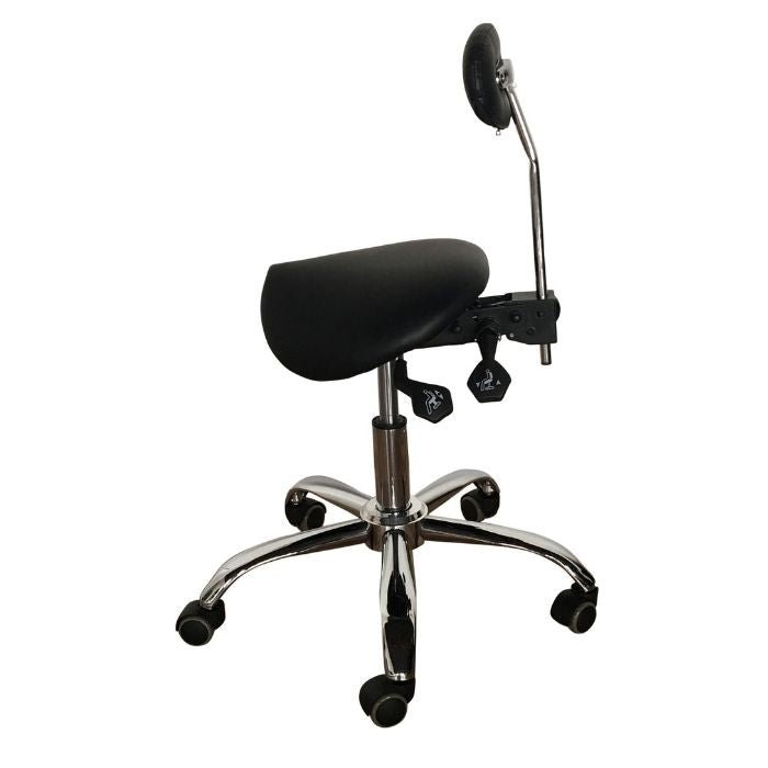 Ergonomic Saddle Stool With Lumbar Support for Better Back - Sit Healthier