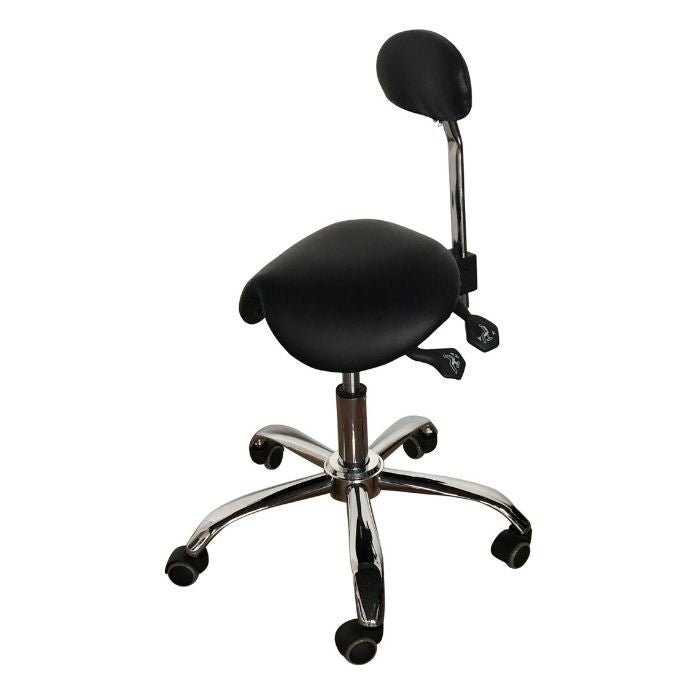 Ergonomic Saddle Stool With Lumbar Support for Better Back - Sit Healthier