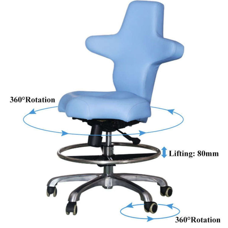 Ergonomic Surgeon Chair with FootRest for Precision Surgical and Dental Work - Sit Healthier