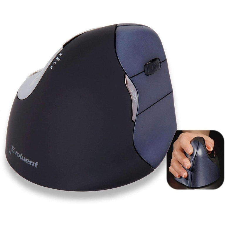 Evoluent Vertical Ergonomic Mouse 4 Right Wireless; VM4RW - Sit Healthier