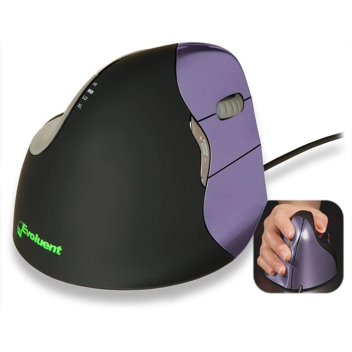 Evoluent Vertical Ergonomic Mouse 4 Small; VM4S - Sit Healthier