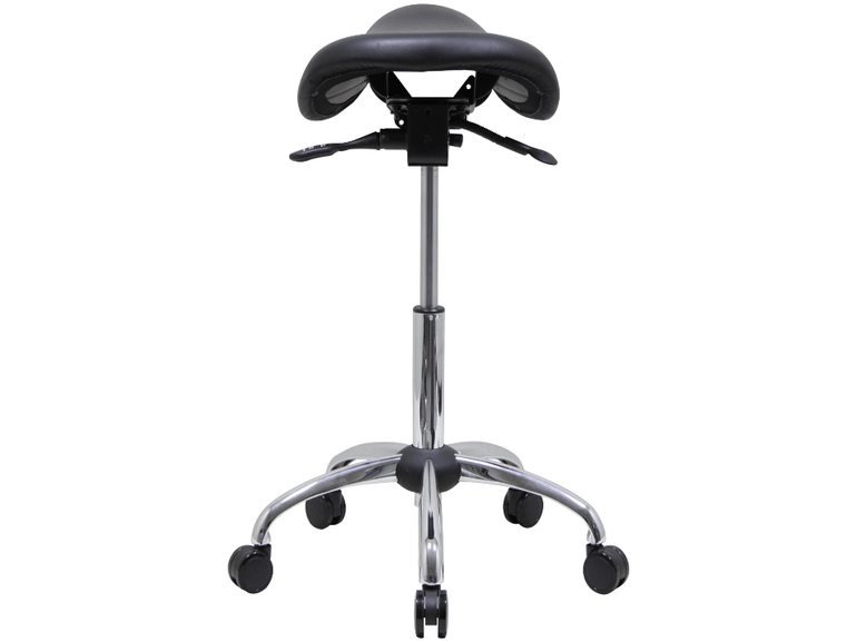 Genuine Leather USA Patented English Style Steel Plated Saddle Chair - Sit Healthier