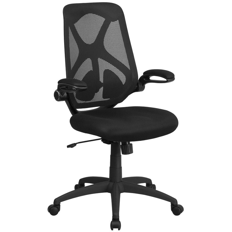 High Back Black Mesh Executive Swivel Ergonomic Office Chair with Adjustable Lumbar - Sit Healthier