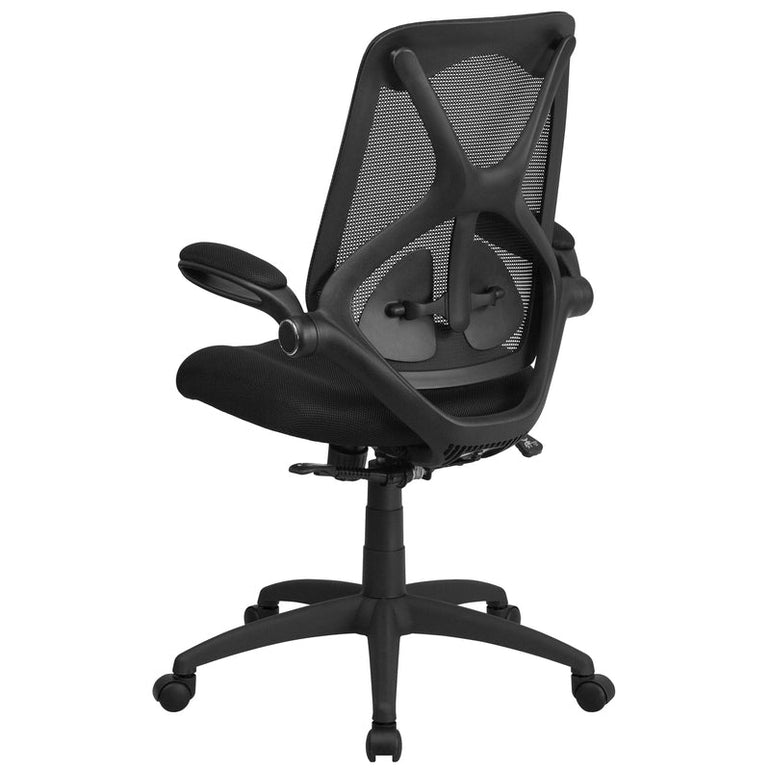 High Back Black Mesh Executive Swivel Ergonomic Office Chair with Adjustable Lumbar - Sit Healthier