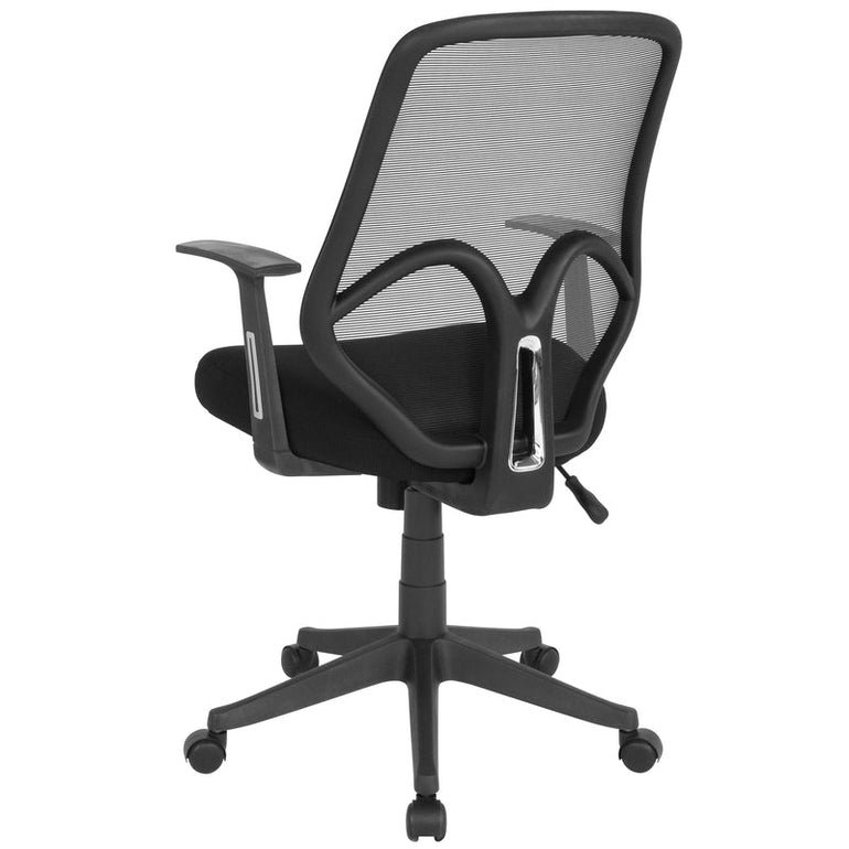 High Back Black Mesh Office Chair with Arms - Sit Healthier