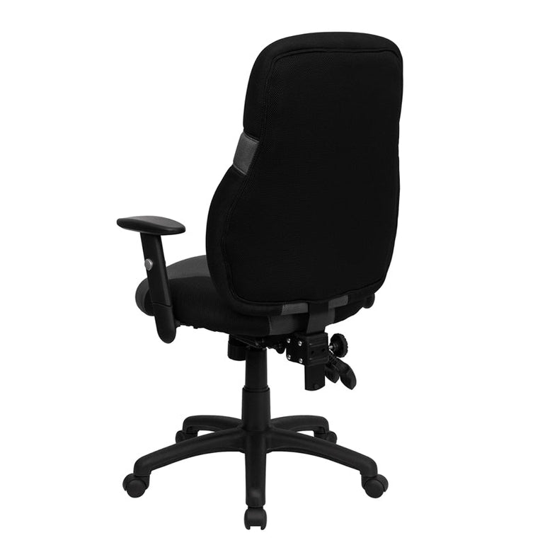 High Back Ergonomic Black and Gray Mesh Swivel Task Office Chair with Adjustable Arms - Sit Healthier
