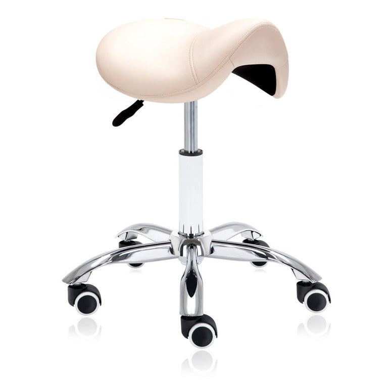 Hydraulic Saddle Rolling Ergonomic Medical Stool - Sit Healthier