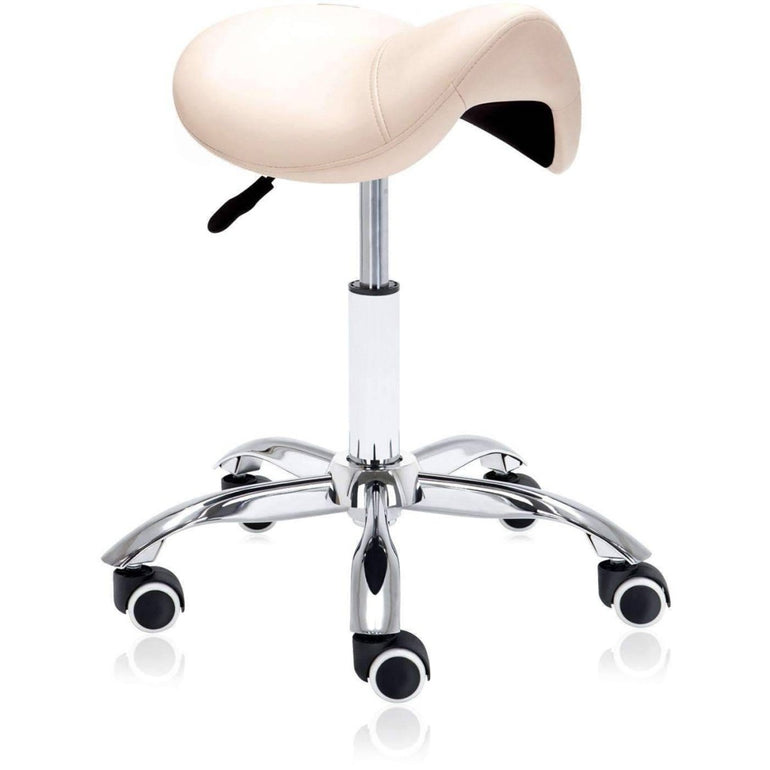 Hydraulic Saddle Rolling Ergonomic Medical Stool - Sit Healthier