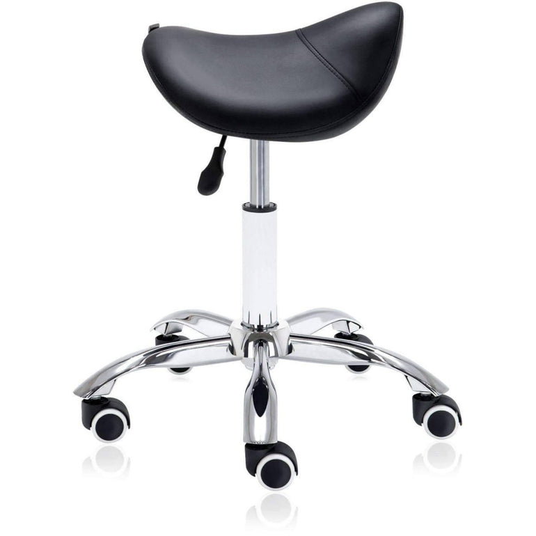 Hydraulic Saddle Rolling Ergonomic Medical Stool - Sit Healthier