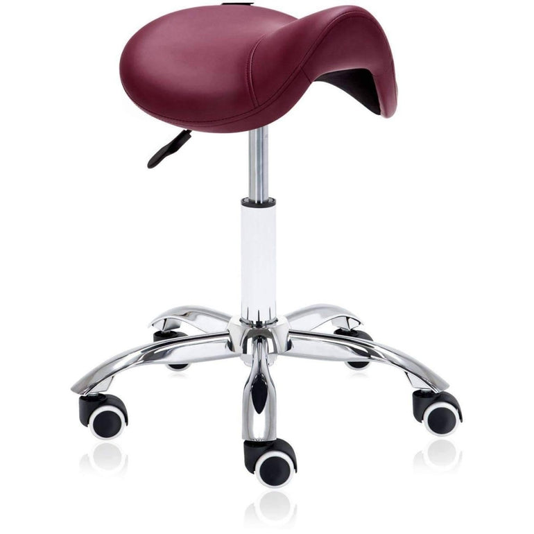 Hydraulic Saddle Rolling Ergonomic Medical Stool - Sit Healthier