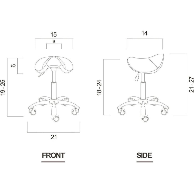 Hydraulic Saddle Rolling Ergonomic Medical Stool - Sit Healthier