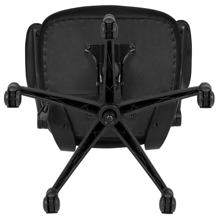 Mid-Back Black Mesh Swivel Ergonomic Task Office Chair with Flip-Up Arms - Sit Healthier