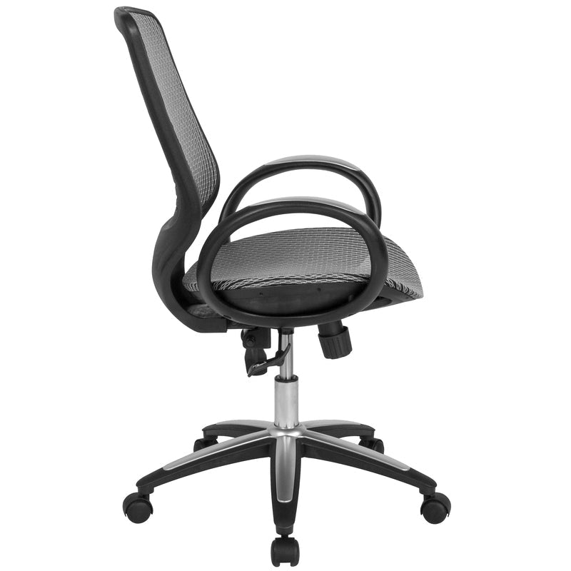 Mid-Back Ergonomic Office Chair with Contemporary Mesh Design in Gray - Sit Healthier