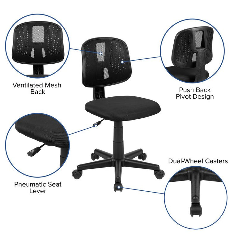 Mid-Back Swivel Office Chair | SitHealthier - Sit Healthier