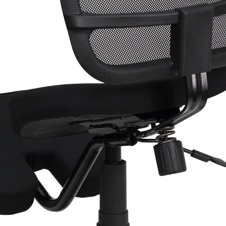 Mobile Ergonomic Kneeling Task Chair with Black Curved Mesh Back - Sit Healthier