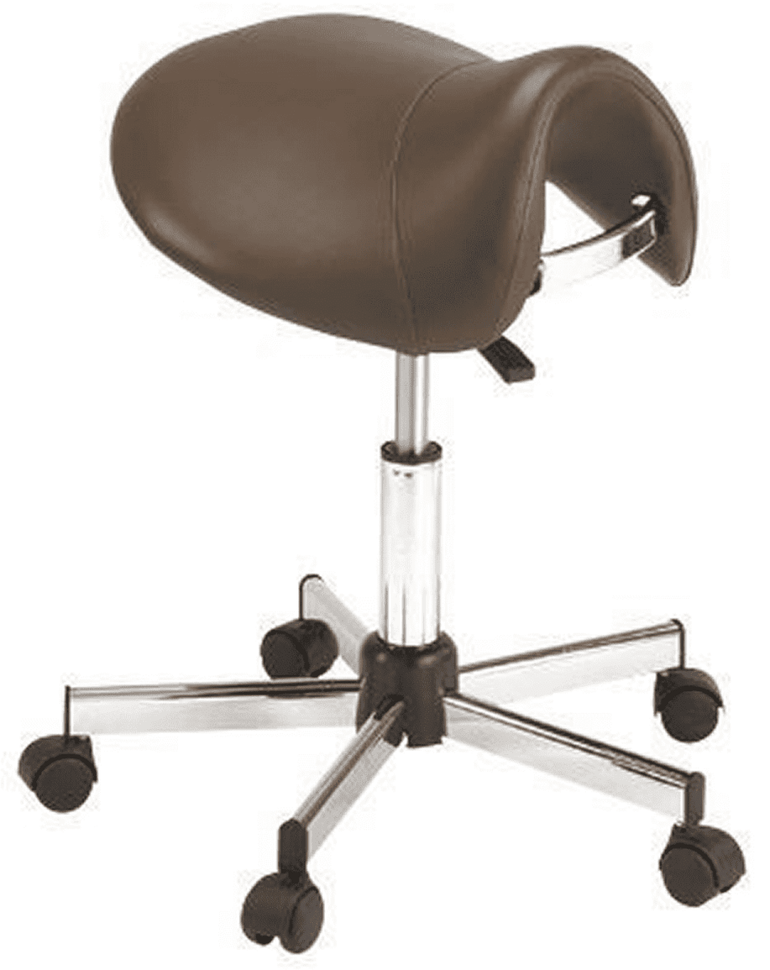Pneumatic Vinyl-Upholstered Saddle Chair - Sit Healthier