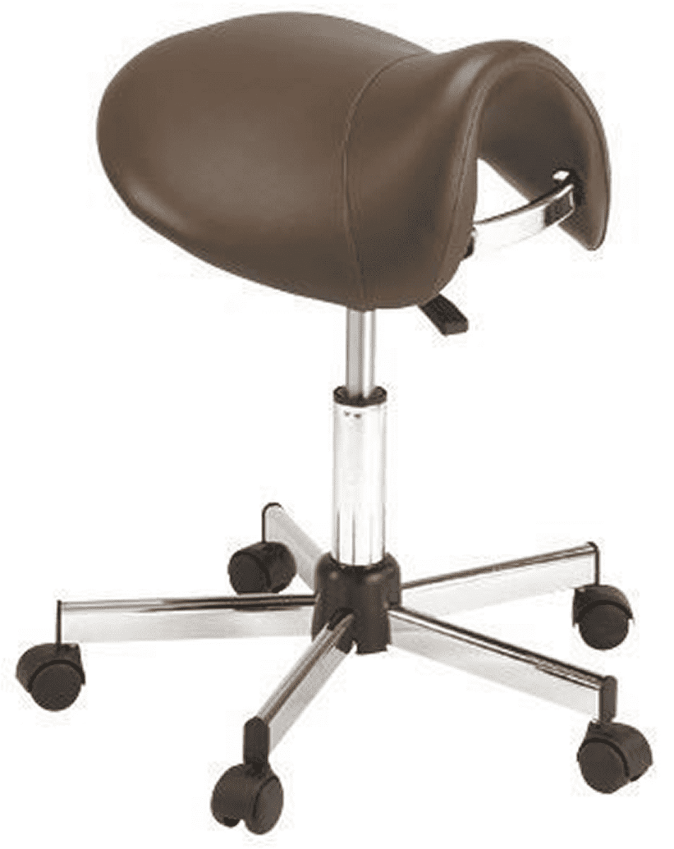 Pneumatic Vinyl-Upholstered Saddle Chair - Sit Healthier