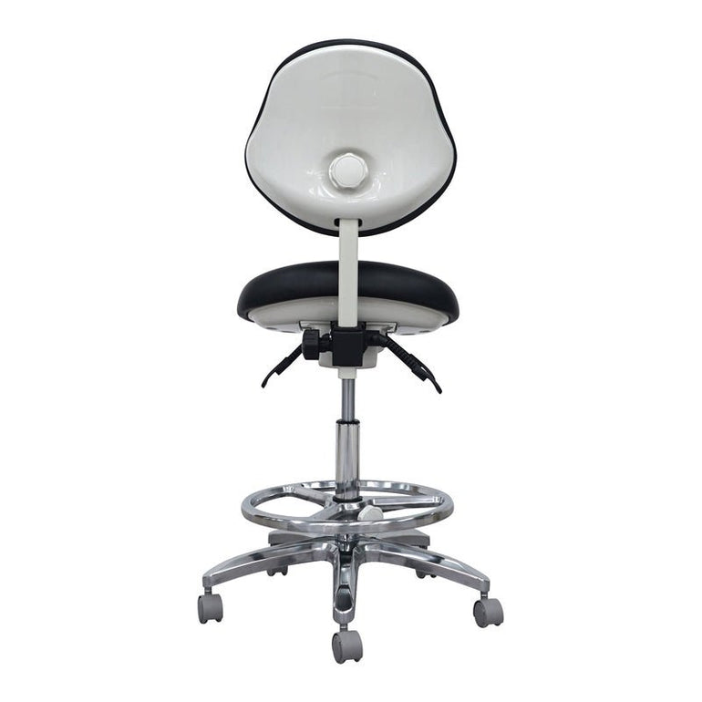 PosturePerfect Dental Assistant Stool with Lumbar & Foot Support - Sit Healthier