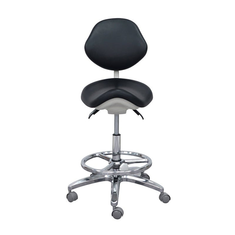 PosturePerfect Dental Assistant Stool with Lumbar & Foot Support - Sit Healthier