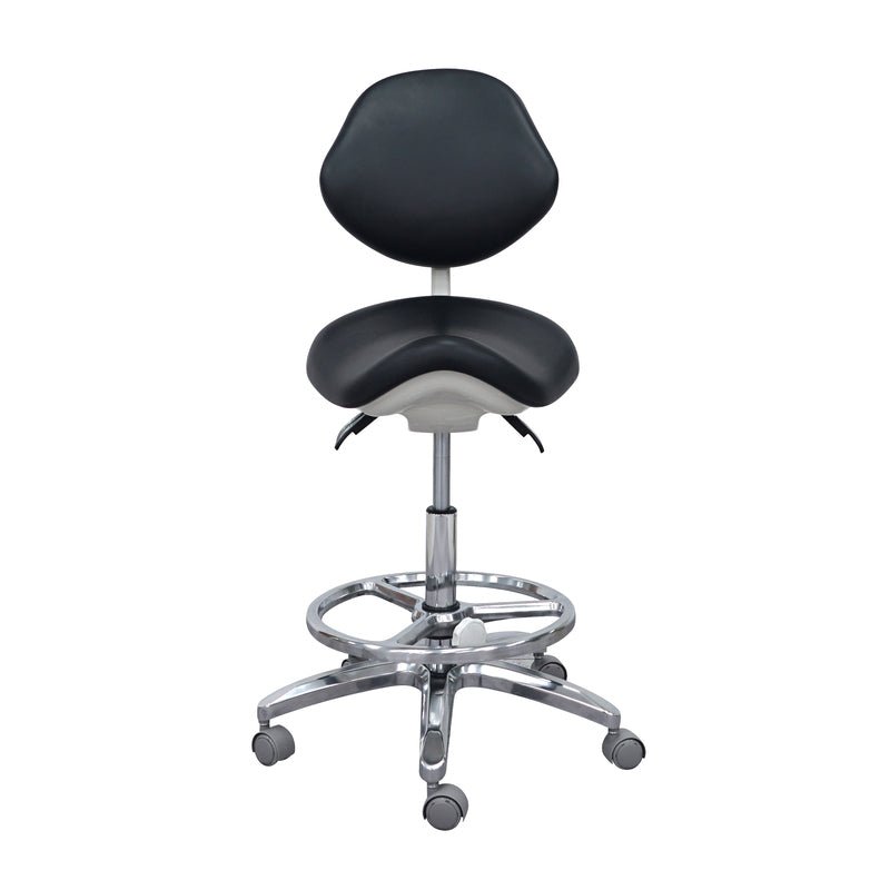 PosturePerfect Dental Assistant Stool with Lumbar & Foot Support - Sit Healthier