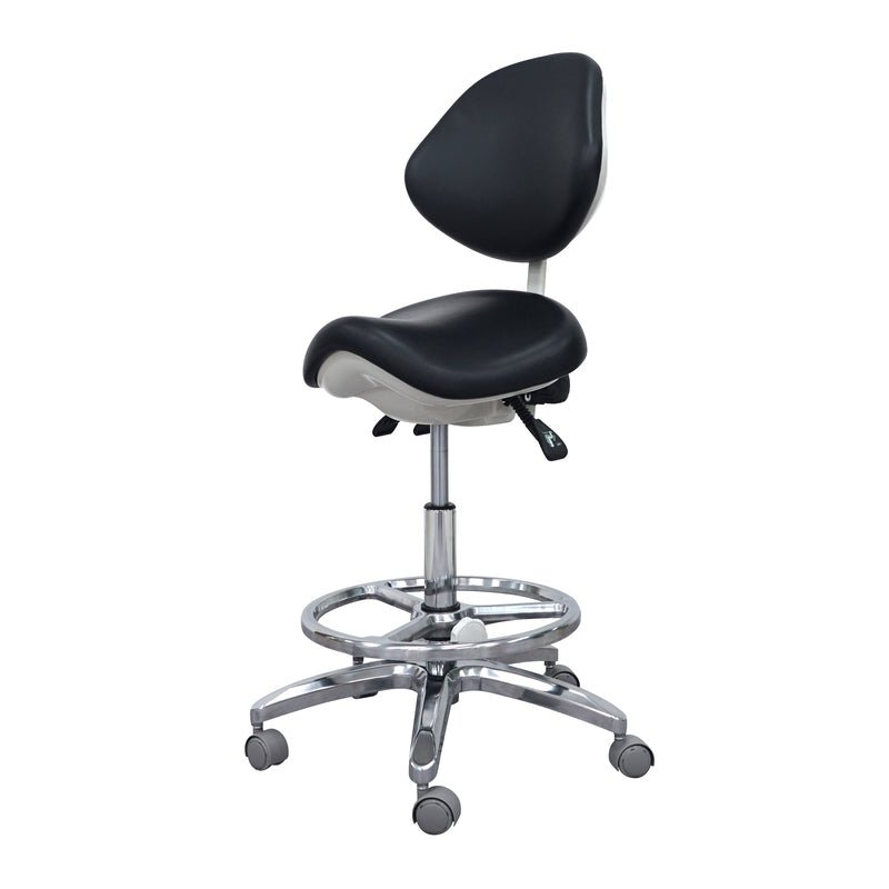 PosturePerfect Dental Assistant Stool with Lumbar & Foot Support - Sit Healthier