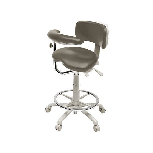 Premium Ergonomic Dental Assistant Stool With Hand and FootRest US Made - Sit Healthier