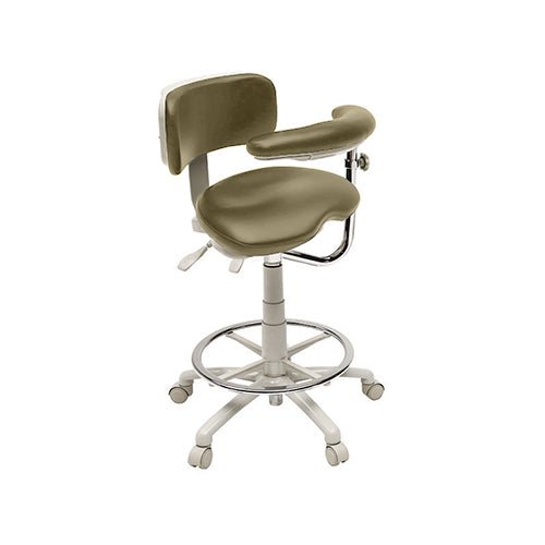 Premium Ergonomic Dental Assistant Stool With Hand and FootRest US Made - Sit Healthier