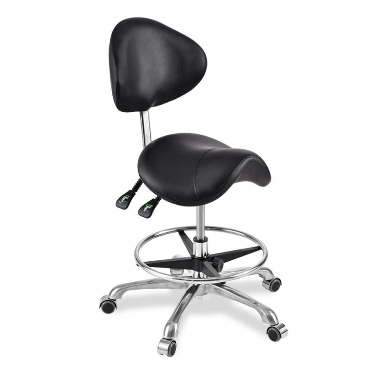 Swivel Saddle Seat Chair With Footrest & Backrest Chair for Medical