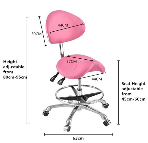 Swivel Saddle Seat Chair With Footrest & Backrest Chair for Medical