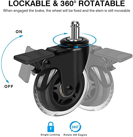 Rollerblade Wheels 3" Inline Lockable - Set of 5 | SitHealthier - Sit Healthier