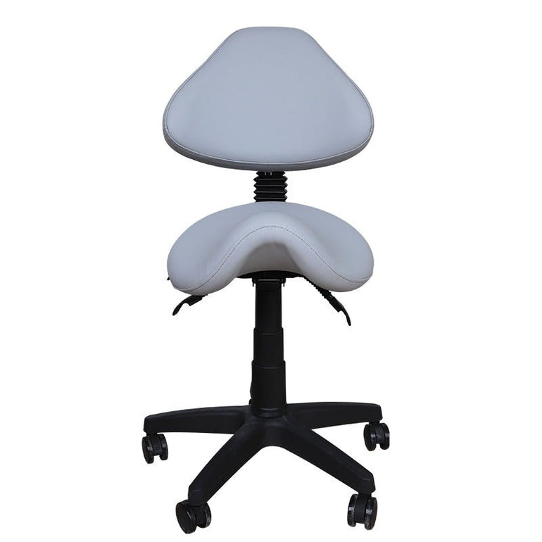 Saddle Shape Stool with Back Support and Tilt-able Seat - Sit Healthier