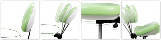 Saddle Style Dental Assistant Stool with Swing Arm - Sit Healthier