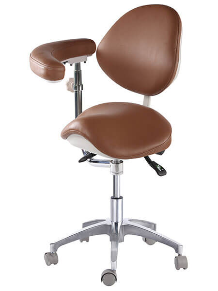 Saddle Style Dental Assistant Stool with Swing Arm - Sit Healthier