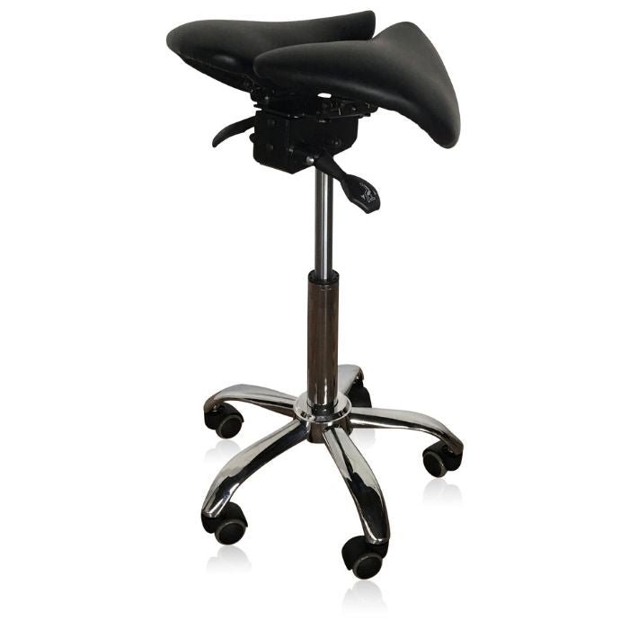Saddle Style Split Seat Ergonomic Saddle Chair or Stool - ORANGE - Sit Healthier