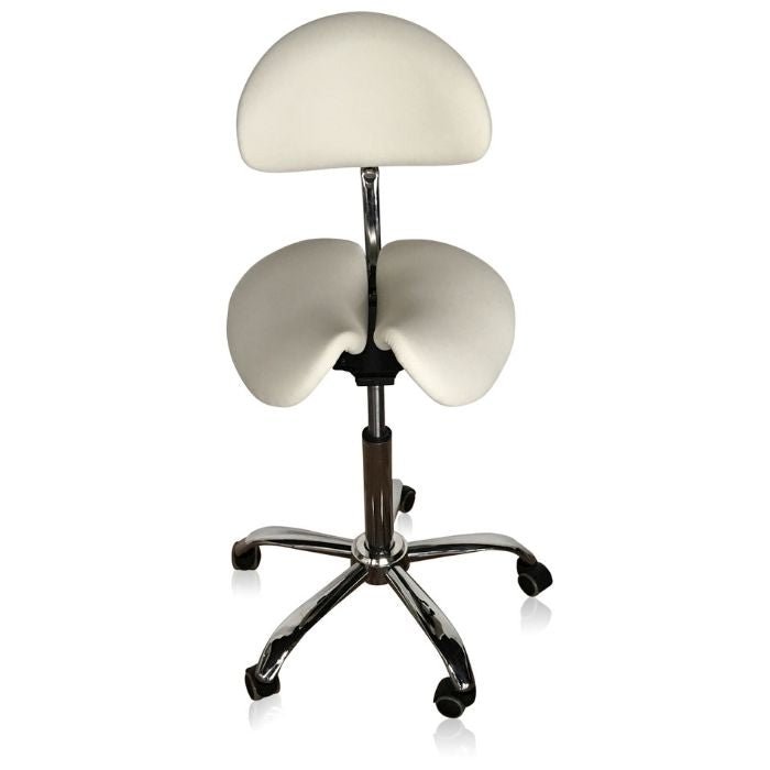 Saddle Style Split Seat Ergonomic Saddle Chair or Stool - ORANGE - Sit Healthier