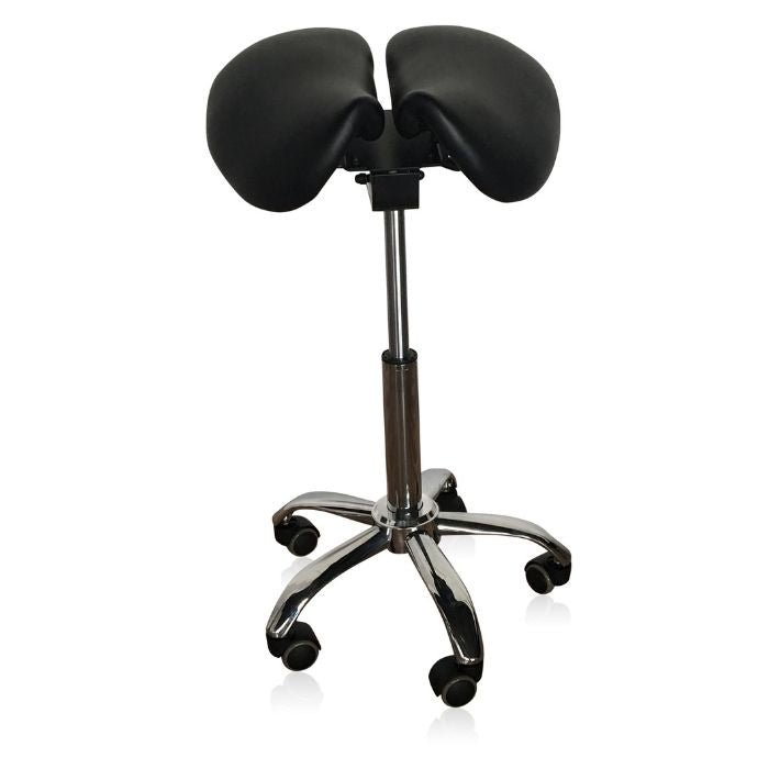 Saddle Style Split Seat Ergonomic Saddle Chair or Stool - ORANGE - Sit Healthier